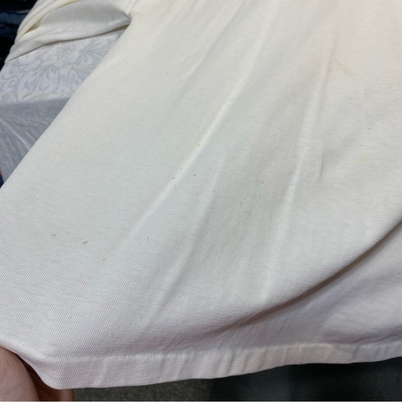 Vintage Maui Haleakala Logo Crazy Shirt Collared Longsleeve Cream with Flaws - Picture 8 of 11